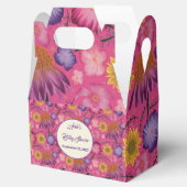 美しいワイルドフラワーピンクの赤ちゃんシャワー フェイバーボックス (オープン)