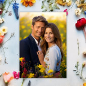 美しいワイルドフラワー自然トレンディー結婚フローラ セーブザデート