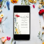 美しいワイルドフラワー自然トレンディー結婚フローラ セーブザデート