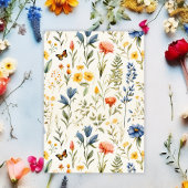 美しいワイルドフラワー自然結婚フローラ詳細 エンクロージャーカード