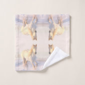 美しいワイルドホワイトホース バスタオルセット (ウォッシュタオル)