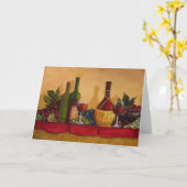 美しいワインの芸術カード カード (黄色い花)