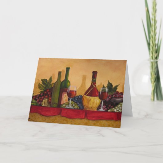 美しいワインの芸術カード カード (正面)