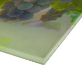 美しいワイングラスと葡萄の切り板 カッティングボード (角)