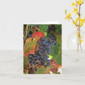 美しいワイングレープヴィンヤードノートカ空白のード カード (黄色い花)