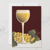 美しいワイン及びブドウのブライダルシャワーの招待状 招待状 (裏面)