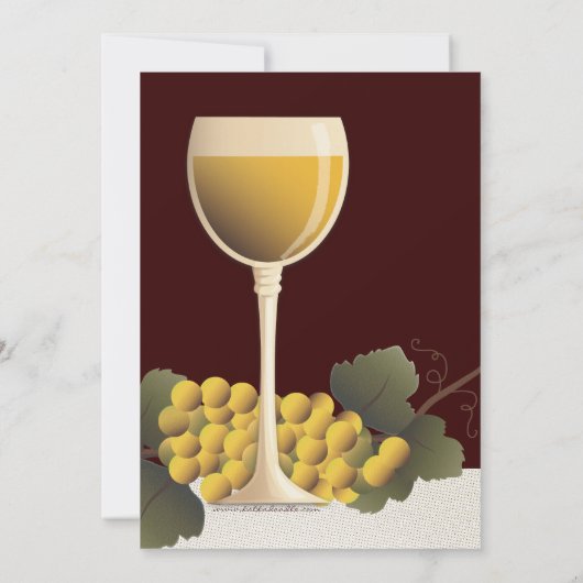 美しいワイン及びブドウのブライダルシャワーの招待状 招待状 (裏面)