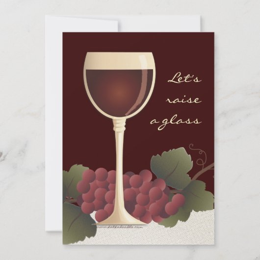 美しいワイン及びブドウの第50誕生日の招待状 招待状 (裏面)