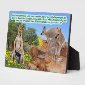 美しいワラビー聖なる書物、 経典プラークMatthew 5:44 フォトプラーク (側面)