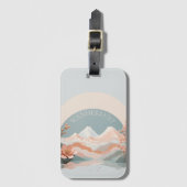 美しいワンダーラスト山の景観旅行 ラゲッジタグ (正面縦)