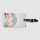 美しいワンダーラスト山の景観旅行 ラゲッジタグ (正面横)