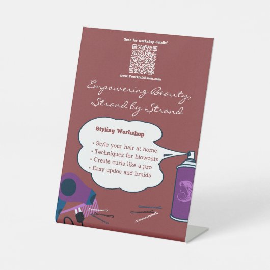 美しいワークショップの実施 台座サイン (正面)