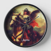 美しいヴァルキリーオンホース 壁時計 (正面)