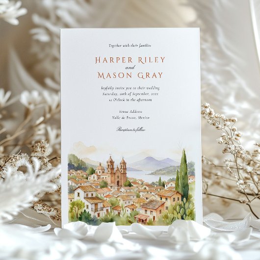 美しいヴァレデブラボメキシコウォーター色 招待状