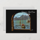 美しいヴァレンナイタリアのボート写真 ポストカード (正面/裏面)