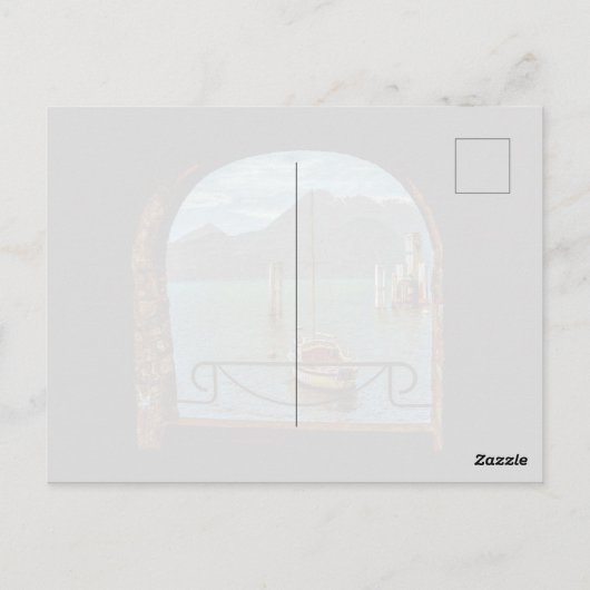 美しいヴァレンナイタリアのボート写真 ポストカード (裏面)