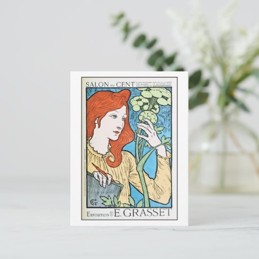 美しいヴィンテージとエキスポEugene Grasset ポストカード (スタンド正面)