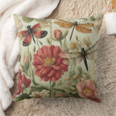 美しいヴィンテージとトンボ クッション (ブランケット)