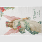 美しいヴィンテージのクリスマスエンジェルの切り離 薄葉紙 (正面)