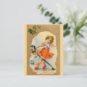 美しいヴィンテージのクリスマスカード シーズンポストカード (スタンド正面)