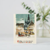 美しいヴィンテージのクリスマスカード シーズンポストカード (スタンド正面)