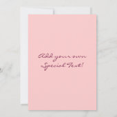 美しいヴィンテージのバラの招待状 セーブザデート (裏面)