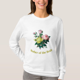 美しいヴィンテージのバラの花嫁の母 Tシャツ
