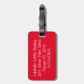 美しいヴィンテージのバレンタインのボストンテリアの子犬 ラゲッジタグ (裏面縦)