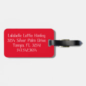 美しいヴィンテージのバレンタインのボストンテリアの子犬 ラゲッジタグ (裏面横)