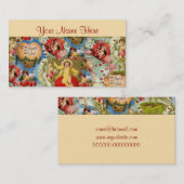 美しいヴィンテージのバレンタイン愛天使のコラージュ 名刺 (正面/裏面)