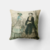 美しいヴィンテージのビクトリアンなファッション クッション (裏面)