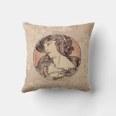 美しいヴィンテージのフェイク真珠とレース女 クッション (裏面)