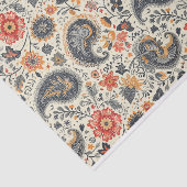 美しいヴィンテージのペイズリー柄 薄葉紙 (詳細)