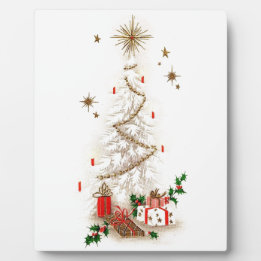 美しいヴィンテージの世紀半ばのモダンなクリスマスツリー フォトプラーク