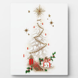 美しいヴィンテージの世紀半ばのモダンなクリスマスツリー フォトプラーク