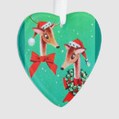 美しいヴィンテージの世紀半ばのモダンなトナカイ オーナメント (正面)