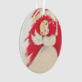 美しいヴィンテージの世紀半ばのモダンなレトロの天使 オーナメント (正面)