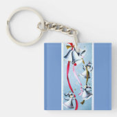 美しいヴィンテージの世紀半ばのモダンなレトロの天使 キーホルダー (正面)