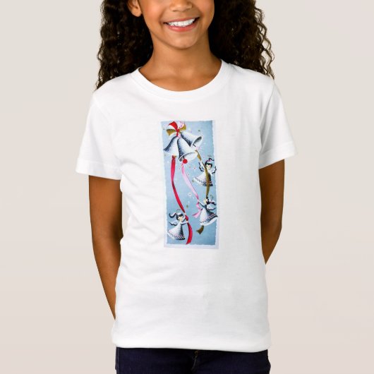 美しいヴィンテージの世紀半ばのモダンなレトロの天使 Tシャツ (正面)