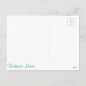 美しいヴィンテージの世紀半ばサンタ及びトナカイ シーズンポストカード (裏面)