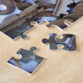 美しいヴィンテージの古いスケルトンキーコレクション ジグソーパズル (側面)