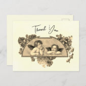 美しいヴィンテージの天使の感謝 ポストカード (正面/裏面)