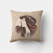 美しいヴィンテージの女性ボホの花 クッション (裏面)