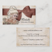 美しいヴィンテージの女性1名刺 名刺 (正面/裏面)