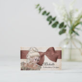 美しいヴィンテージの女性1名刺 名刺 (スタンド正面)