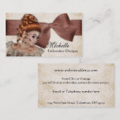 美しいヴィンテージの女性2名刺 名刺 (正面/裏面)