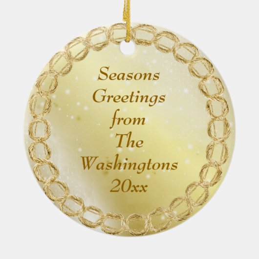 美しいヴィンテージの揺り木馬のお祝いのオーナメント セラミックオーナメント (裏面)