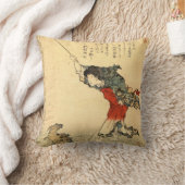 美しいヴィンテージの日本の芸術の枕 クッション (ブランケット)