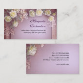 美しいヴィンテージの紫色の名刺のデザイン 名刺 (正面/裏面)