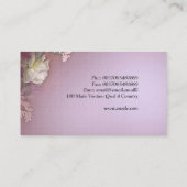 美しいヴィンテージの紫色の名刺のデザイン 名刺 (裏面)